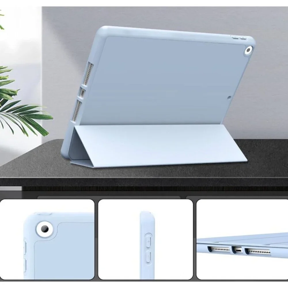 JKSML Protective Case with Pencil Holder for iPad 9/8/7 10.2 Inch, Auto Sleep/Wa